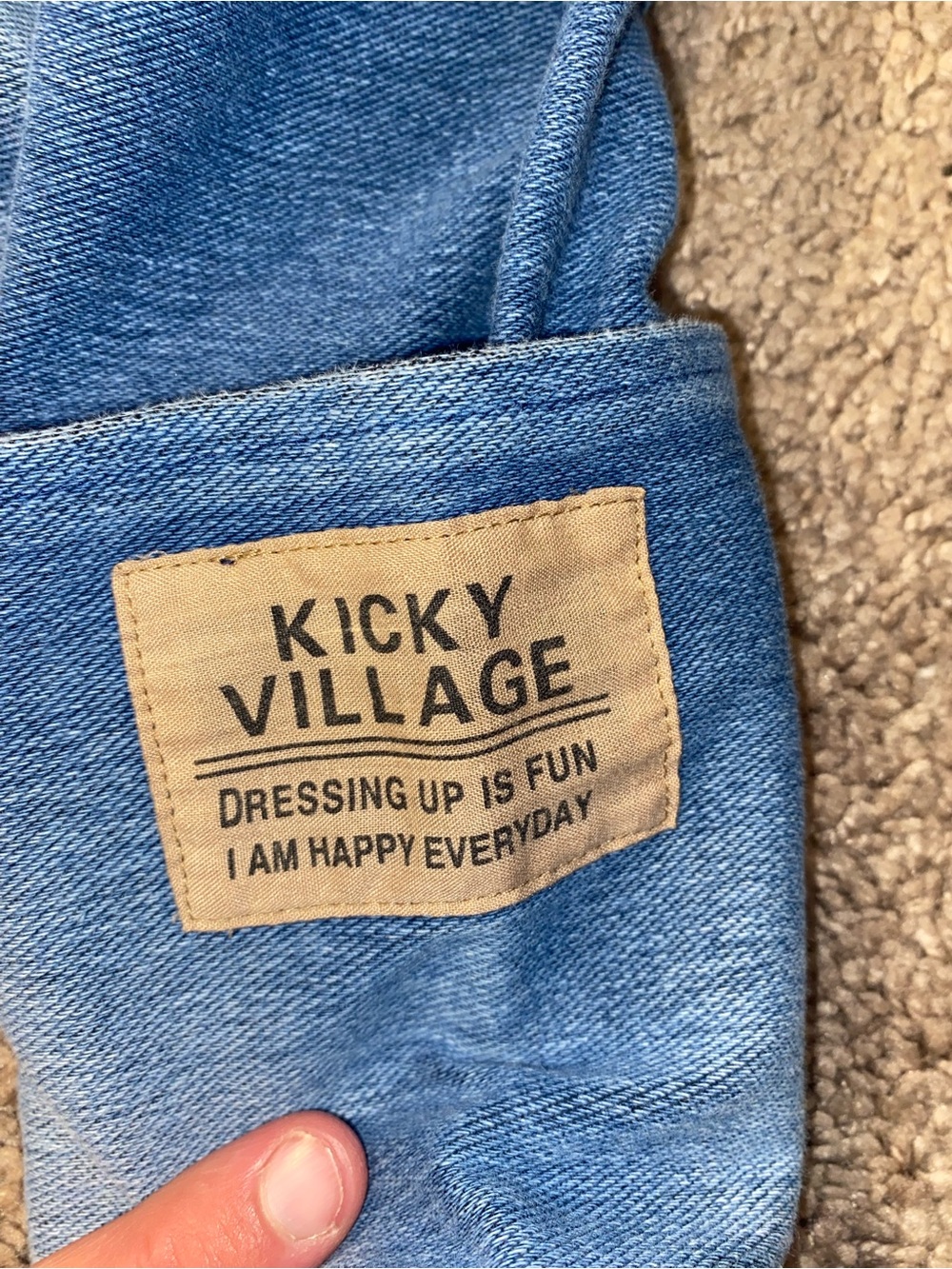 Kicky Village Toddler Boys Size 90 Faux Denim Jogger Pants Blue Harem Drop - Picture 2 of 9
